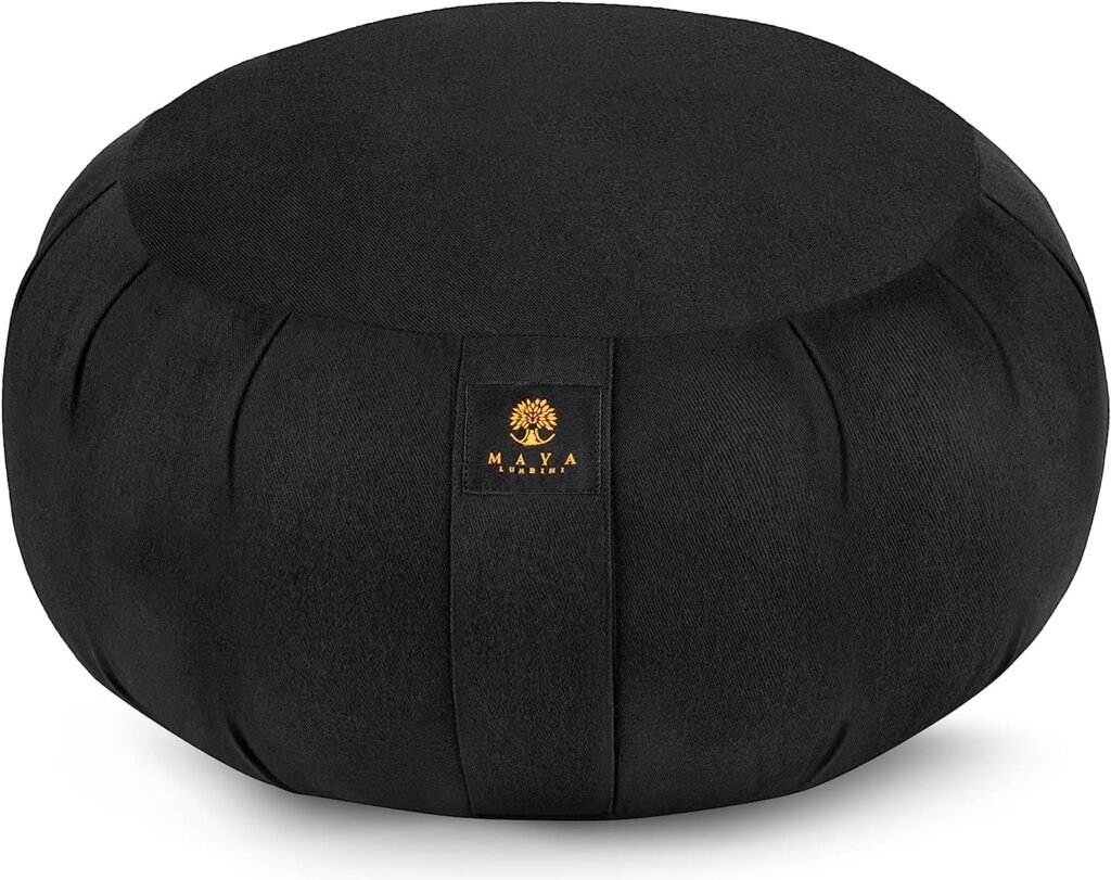 MAYA LUMBINI Luxury Meditation Cushion [4 Colors, 2 Adult Sizes] - Comfy Kapok Filling - Designed to Prevent  Relieve Back Pain - Certified Organic  Bug Proof