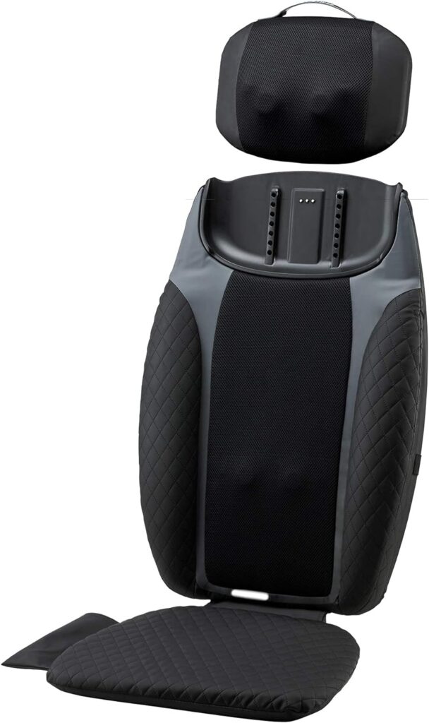 HoMedics 2-in-1 Shiatsu Massage Cushion and Cordless Body Massager, Removable Cordless Massage Pillow, Heat and Vibrating Massage Pad for Home or Office, Full Body Massage with Adjustable Settings