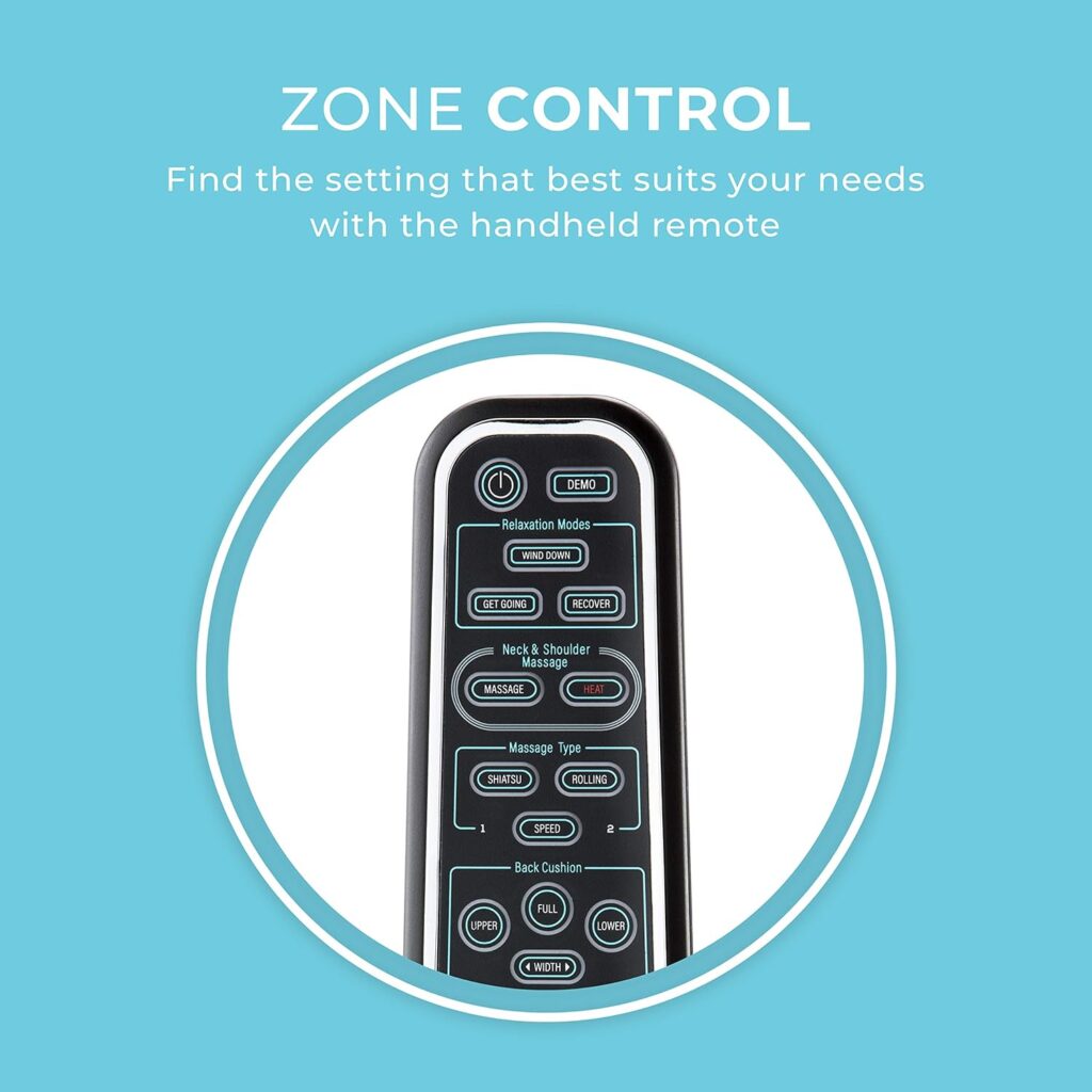 HoMedics 2-in-1 Shiatsu Massage Cushion and Cordless Body Massager, Removable Cordless Massage Pillow, Heat and Vibrating Massage Pad for Home or Office, Full Body Massage with Adjustable Settings
